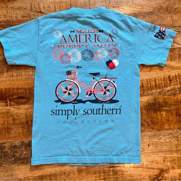 Simply Southern Keep It Preppy Tee Size Small Youth - Picture 4 of 5